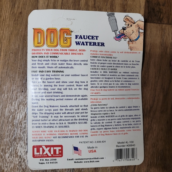 Lixit Animal Care Dog Outdoor Faucet Waterer Fountain ~ Made in USA - Picture 2 of 2